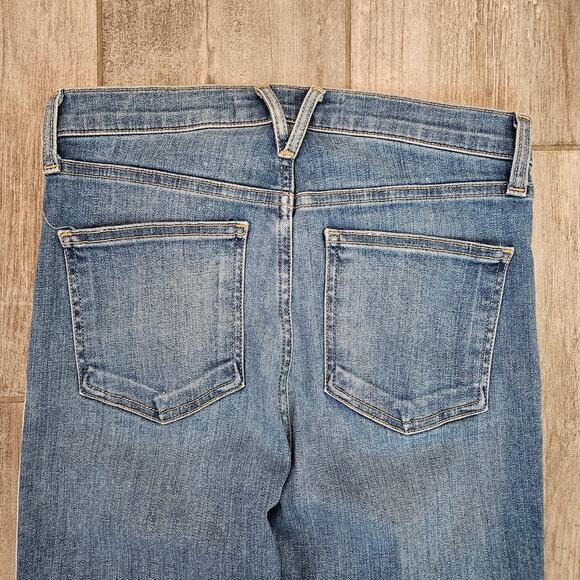 Veronica Beard Carolyn Baby Boot Jeans 26 High Rise Button Fly Tuxedo Stripe - Picture 8 of 12